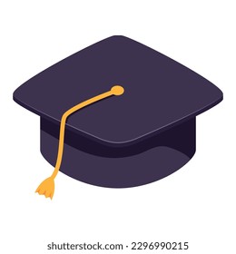 Límite de graduación.Título de la escuela secundaria o universitaria.Ilustración plana vectorial.Aislado en el fondo blanco.