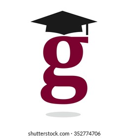 graduation caps logo vector.