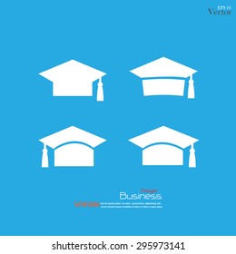 Graduation cap.vector illustration.