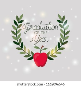 graduation card with apple