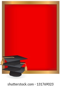 Graduation card with mortar boards