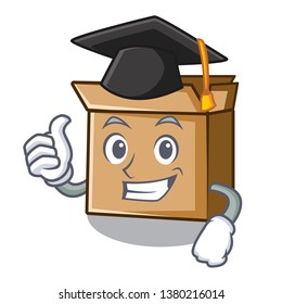 Graduation cardboard in the a character shape