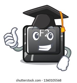 Graduation cartoon f2 button on the keyboard