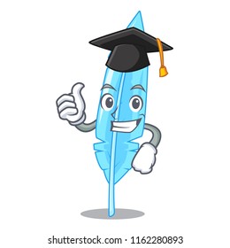 Graduation cartoon feather for writing