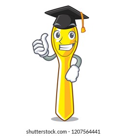 Graduation cartoon plastic spoon on dining table