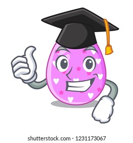 Graduation cartoon shape easter color on eggs