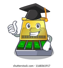 Graduation cartoon vintage cash register front view