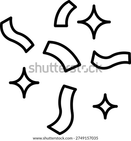 Graduation celebration icon set with cap diploma and confetti