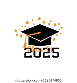 Graduation celebration logo class of 2025