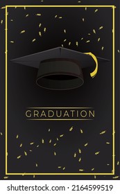 graduation celebration postcard with hat