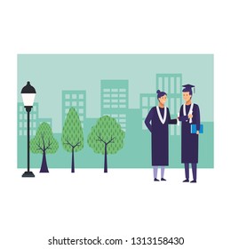 graduation ceremony couple