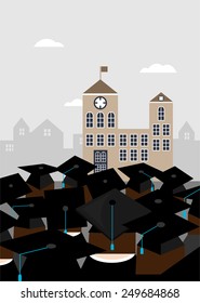 Graduation ceremony grey
