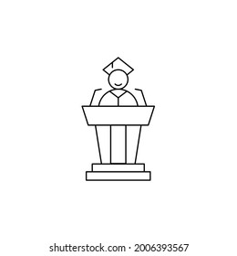 Graduation ceremony icon, eps 10