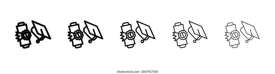 Abschlusszeremonie-Symbol, einzelne Vektorgrafik auf weißem Hintergrund