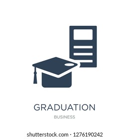 graduation ceremony icon vector on white background, graduation ceremony trendy filled icons from Business collection, graduation ceremony vector illustration