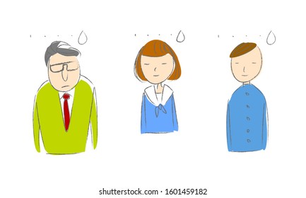 Graduation ceremony situation pattern - sweat