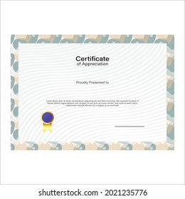 Diseño de plantilla en blanco de borde de certificado de graduación