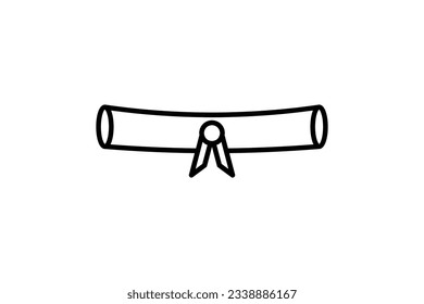 icono de certificado de graduación. Icono relacionado con el aprendizaje electrónico y la educación en línea. estilo de icono de línea. Diseño de vector simple editable