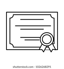 graduation certificate isolated icon