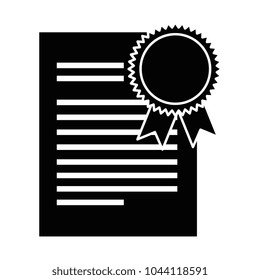 graduation certificate isolated icon