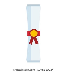 graduation certificate isolated icon