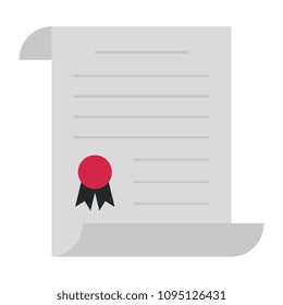 graduation certificate isolated icon