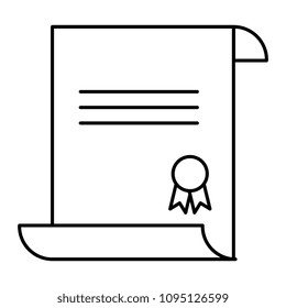 graduation certificate isolated icon