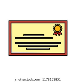 graduation certificate isolated icon