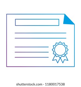 graduation certificate isolated icon