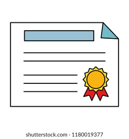 graduation certificate isolated icon