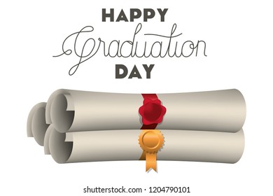 graduation certificate isolated icon