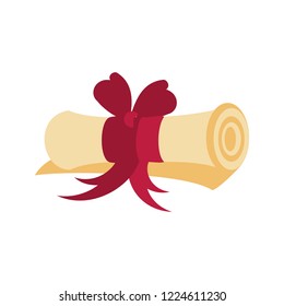 graduation certificate isolated icon