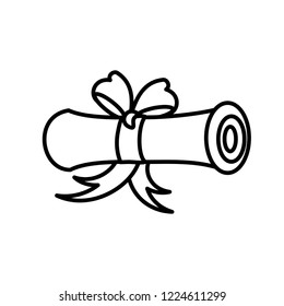 graduation certificate isolated icon