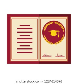 graduation certificate isolated icon