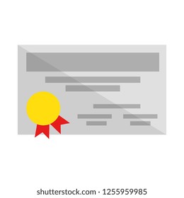 graduation certificate isolated icon