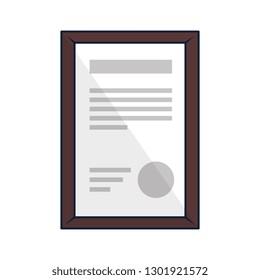 graduation certificate isolated icon