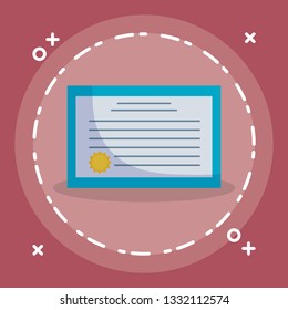 graduation certificate isolated icon
