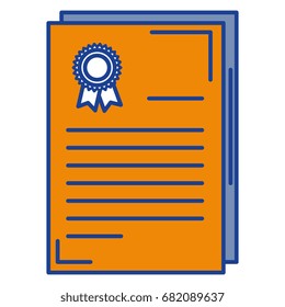 graduation certificate isolated icon