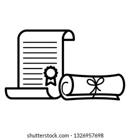 graduation certificate roll icon