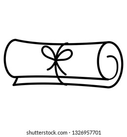 graduation certificate roll icon