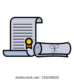 graduation certificate roll icon