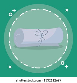 graduation certificate roll icon