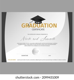 Graduation Certificate template vector illustration	