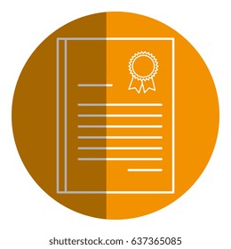 graduation certificated isolated icon