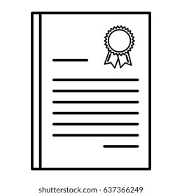 graduation certificated isolated icon