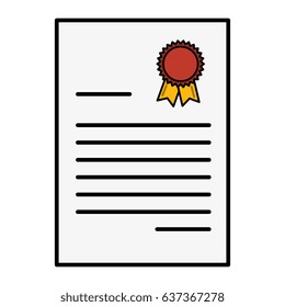 graduation certificated isolated icon