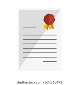 graduation certificated isolated icon