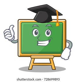 Graduation chalk board character cartoon