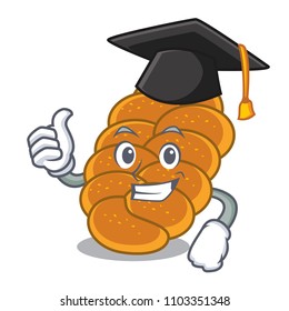 Graduation challah character cartoon style