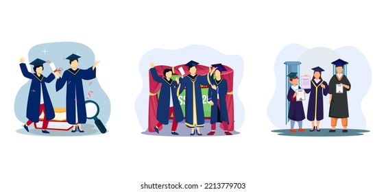 Graduation Champion Flat Bundle Design